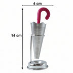 Stainless Steel Tea Strainer Umbrella Design & Drip Tray | Siplix - Detail View 6