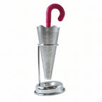 Stainless Steel Tea Strainer Umbrella Design & Drip Tray | Siplix - Back View