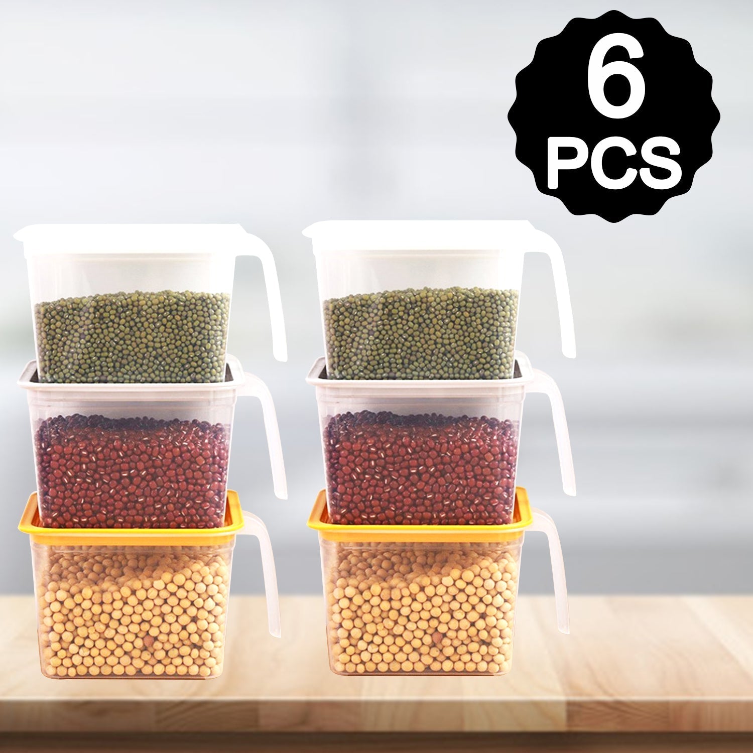 ALVENZA Airtight Kitchen Storage Containers – 1000ml Set of 6 | Velvet Wheels