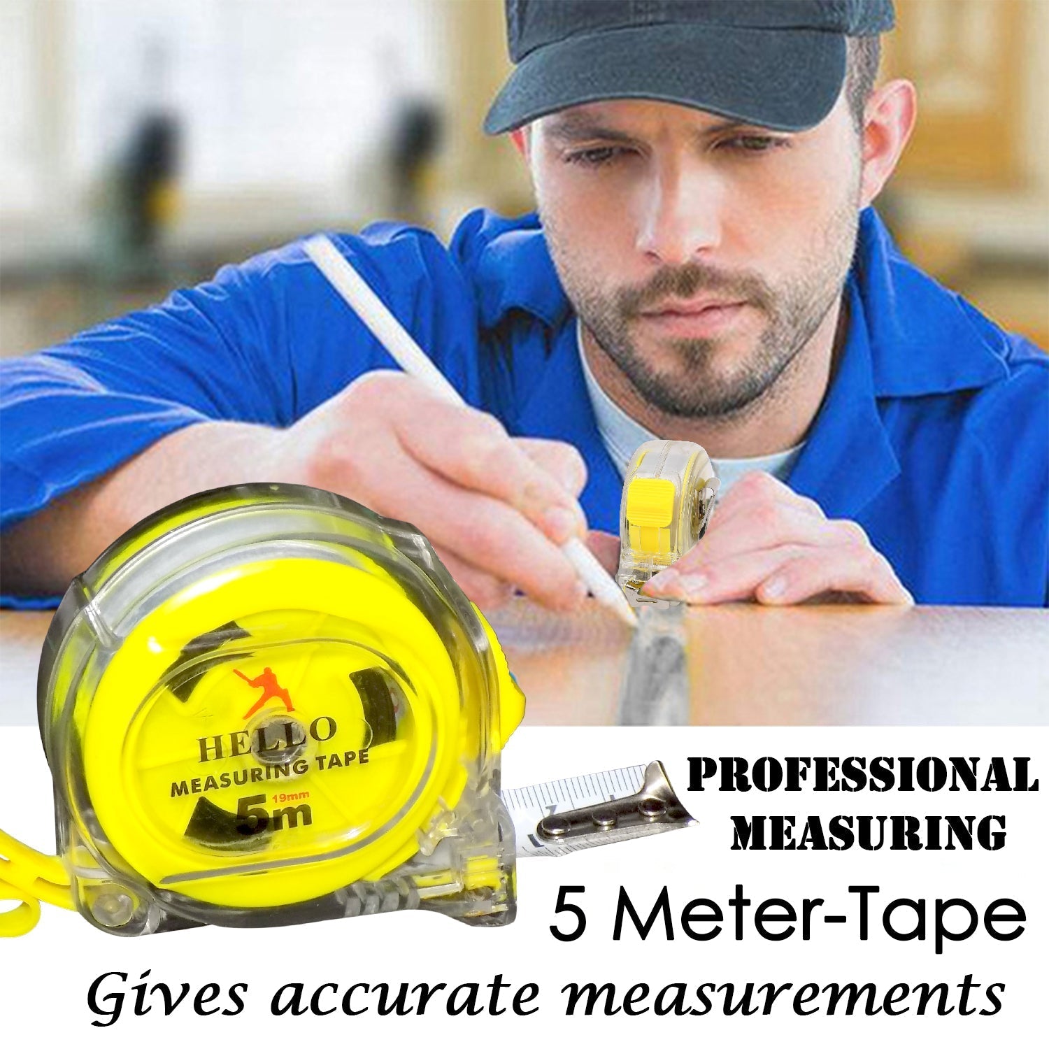 ALVENZA 5-Meter Measuring Tape – Durable & Precise | BoltForce