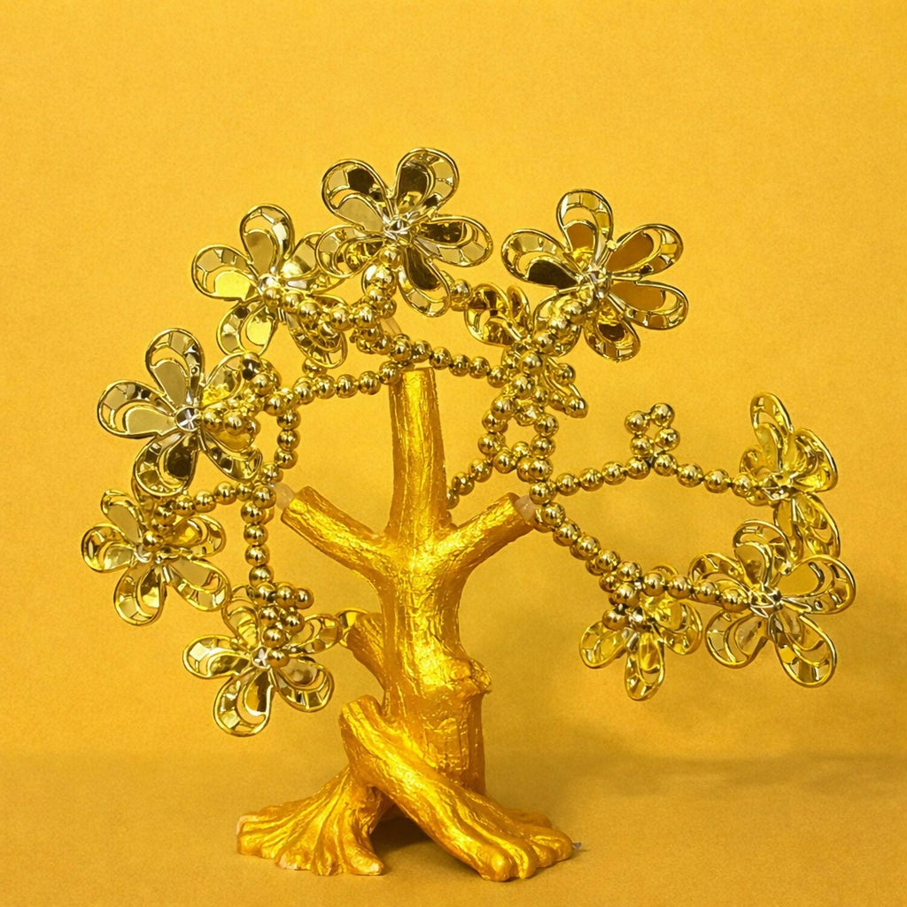 ALVENZA Golden Evil Eye Tree Showpiece – Elegant Home Decor & Protection