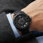 Black Analog Chronograph Watch – Elegant & Multi-functional Style