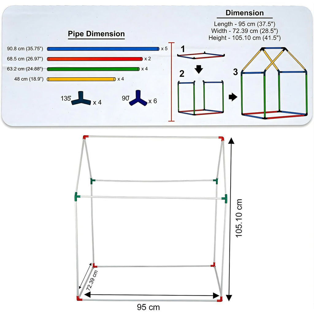 ALVENZA Kids School Play Tent House – Vibrant Educational Environment