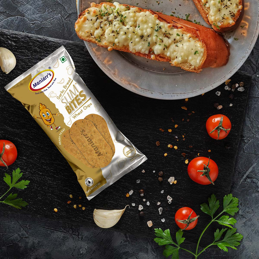 Garlic Bread Khakhra Delicious Crispy Wheat Chips 58g | Maniarr's