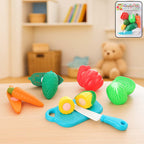 ALVENZA Vegetable Cutting Play Set – Mini Kids Cooking Toy with Velcro Knife