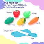 ALVENZA Vegetable Cutting Play Set – Mini Kids Cooking Toy with Velcro Knife