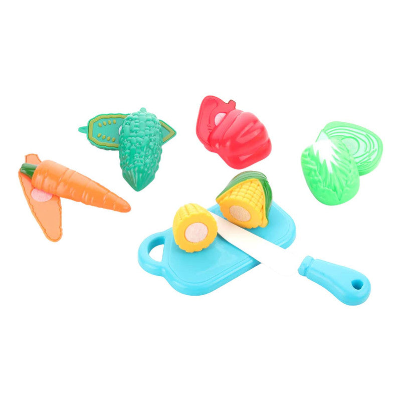 ALVENZA Vegetable Cutting Play Set – Mini Kids Cooking Toy with Velcro Knife