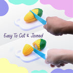 ALVENZA Kids Fruit & Vegetable Cutting Toy Set – Safe Velcro Play Food Basket