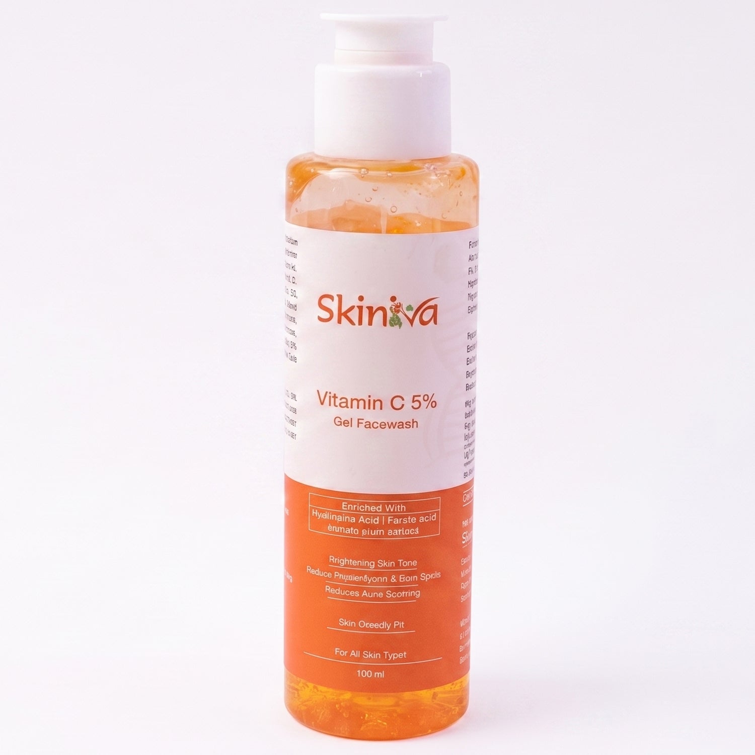Brightening Vitamin C Face Wash Glowing Skin & Deep Cleansing - Back View