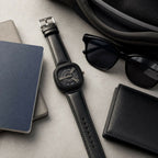 Minimal Black Square Dial Luxury Watch – Elegant & Modern Design