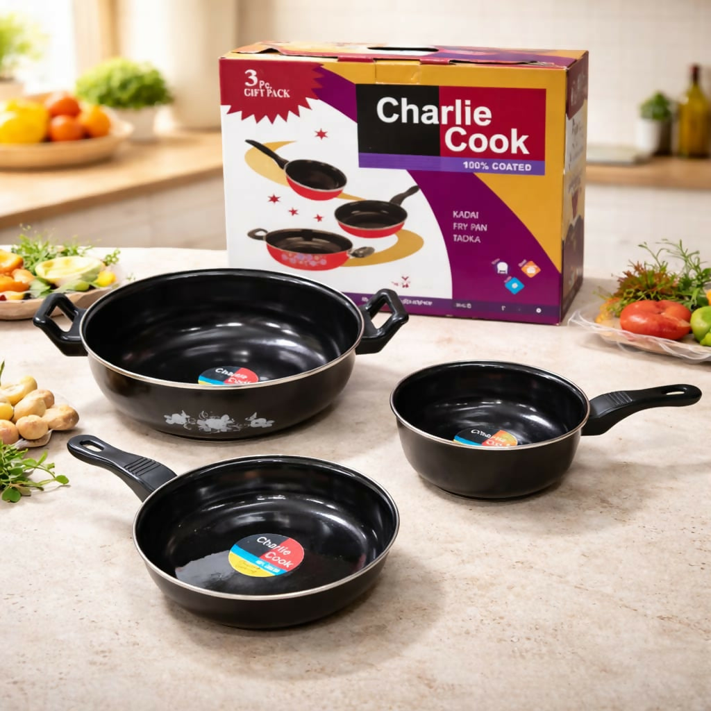 ALVENZA Non-Stick Cookware Set – Hard-Coated Surface for Durable Cooking
