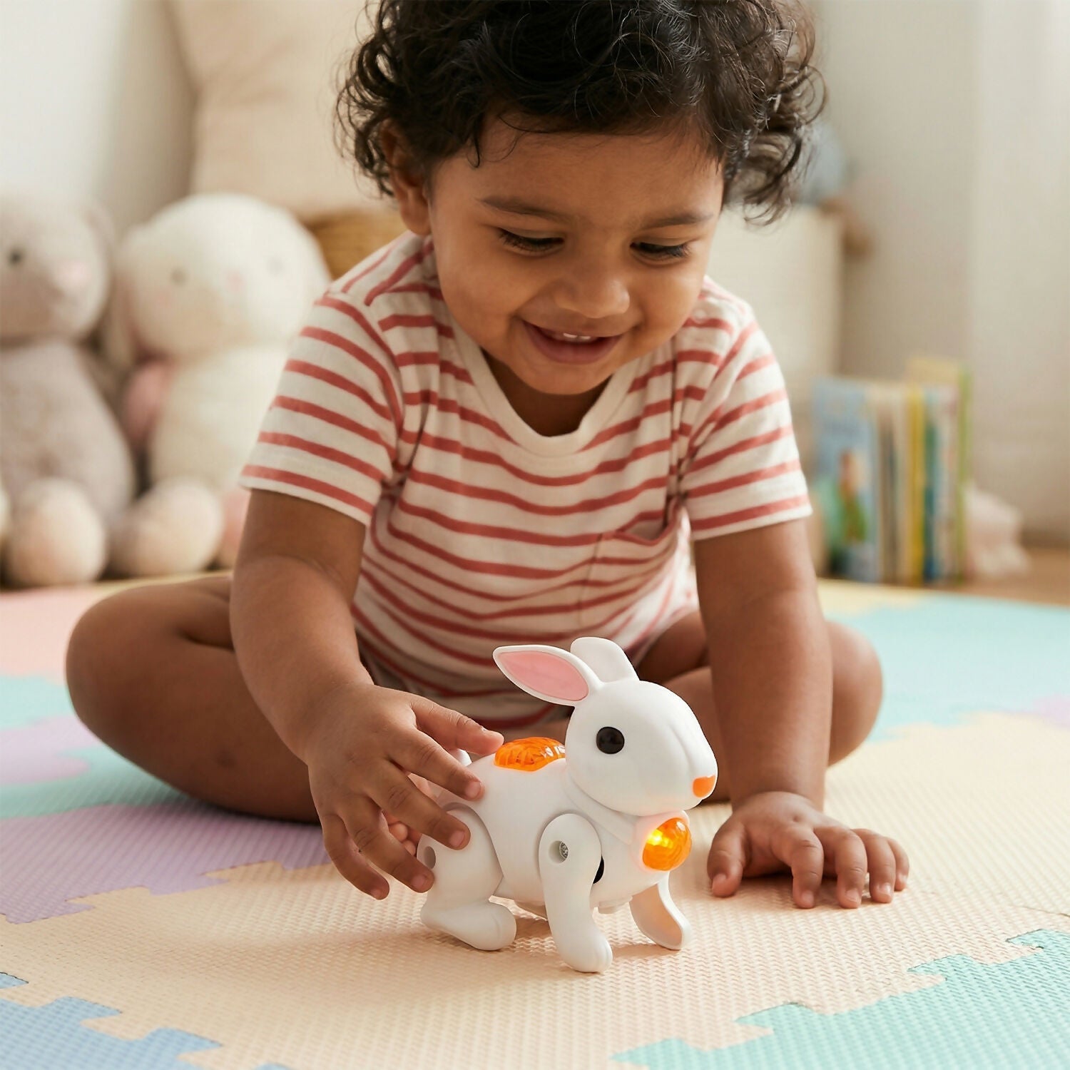 ALVENZA Crawling Rabbit Toy – Musical with Lights & Sounds for Kids