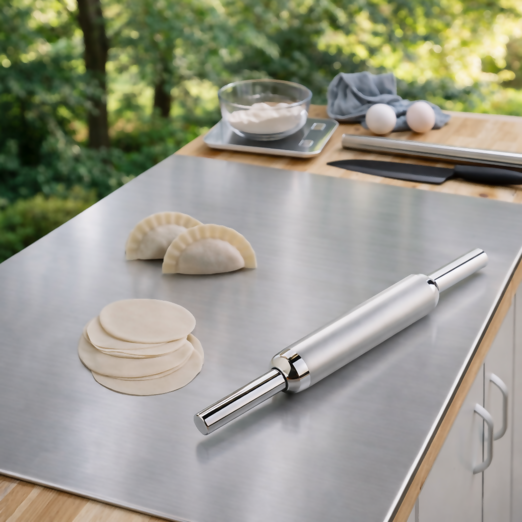 ALVENZA Stainless Steel Chopping & Kneading Board – Durable & Easy to Clean