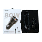 ALVENZA 80W Car Charger – Rapid Dual Port Charging for Smartphones