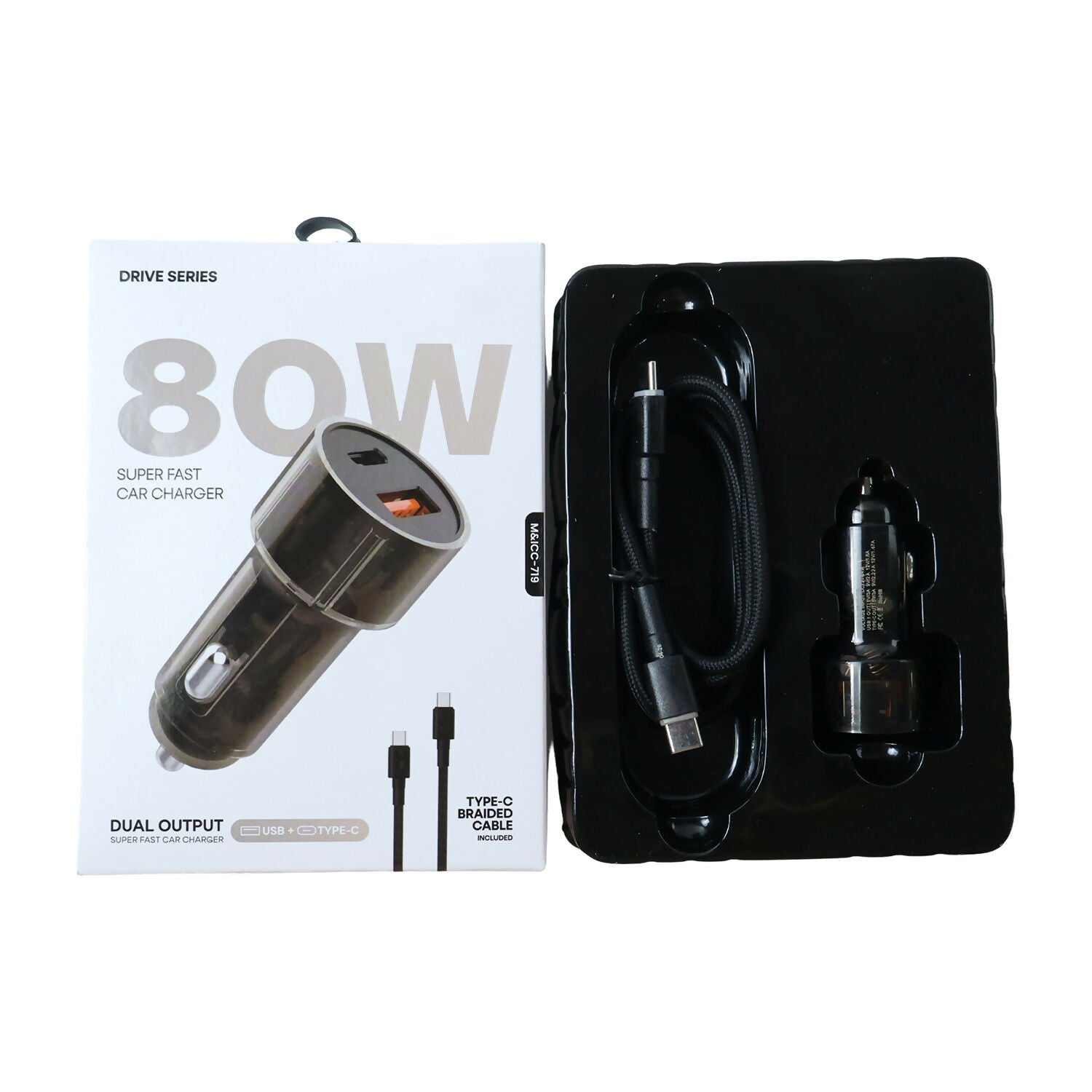 ALVENZA 80W Car Charger – Rapid Dual Port Charging for Smartphones