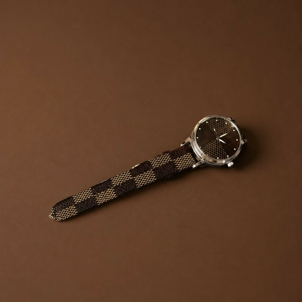 Women's Stylish Analog Wrist Watch – Elegant Patterned Strap for Daily Wear