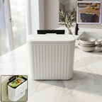 Kitchen Dustbin with Lid Compact 25x22 cm for Small Spaces - Back View
