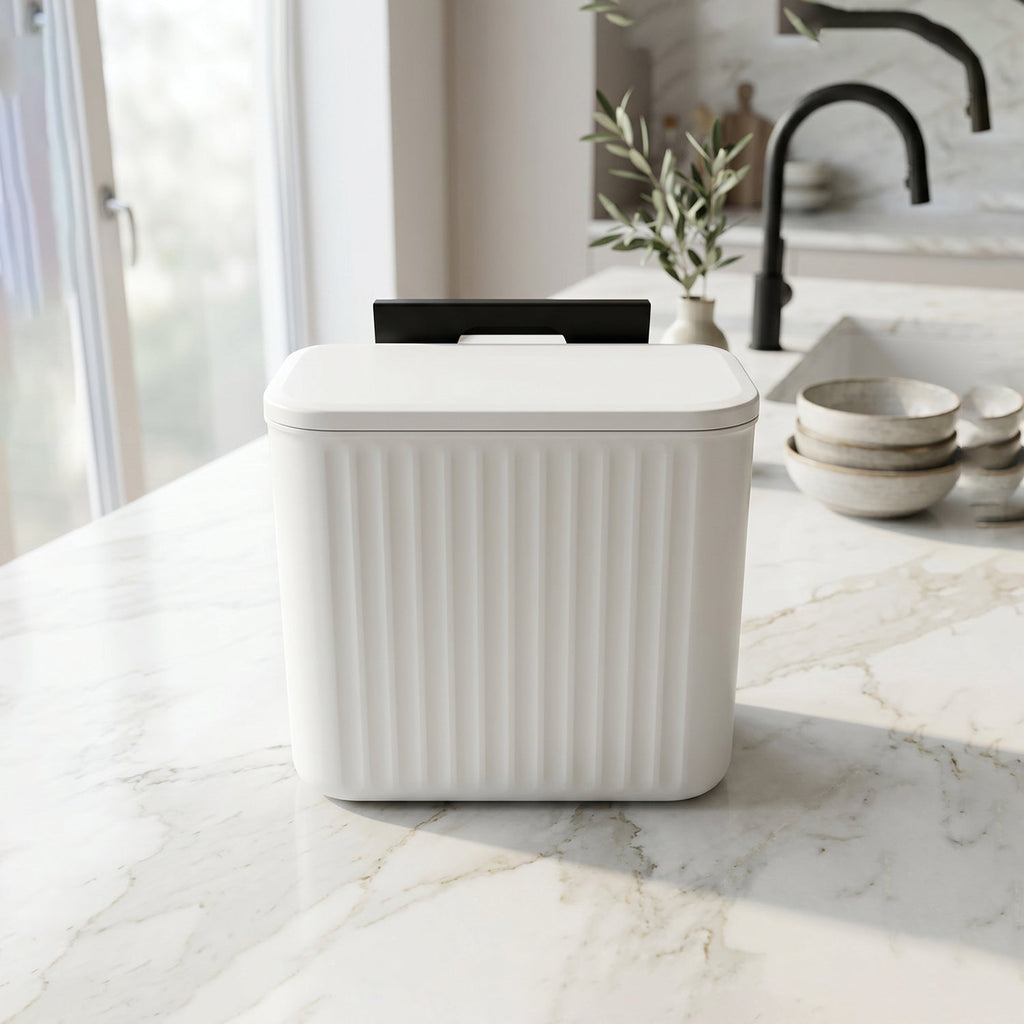 Kitchen Dustbin with Lid Compact 25x22 cm for Small Spaces - Detail View 8