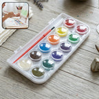 Watercolour Paint Set for Kids Vibrant Colors & Portable Design - Side View