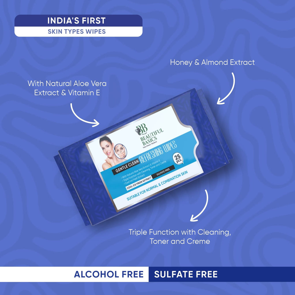 Oily Skin Face Wipes Refreshing Cleansing | Beautiful Basics (2x50) - Detail View 7