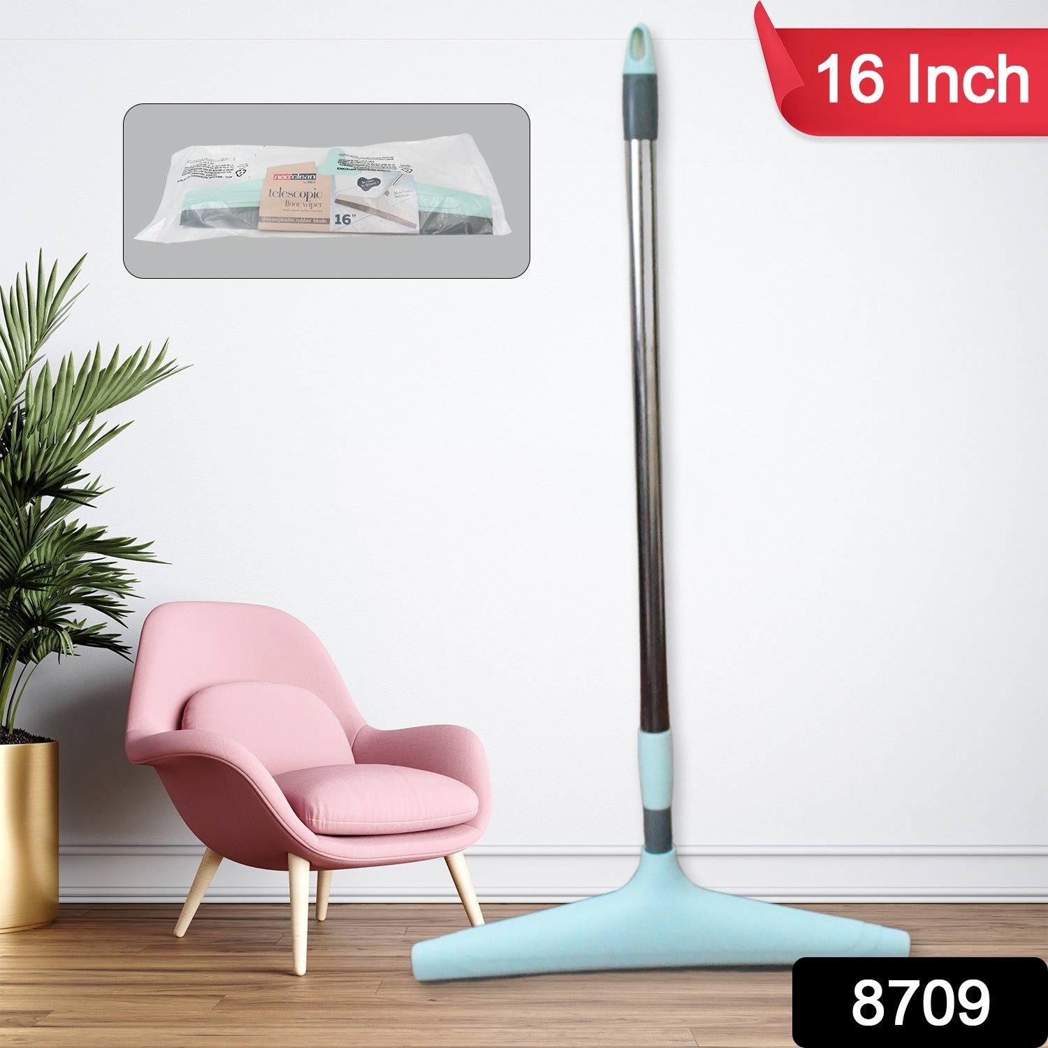 ALVENZA Telescopic Floor Wiper 16 Inch – Extendable Handle | Ganesh