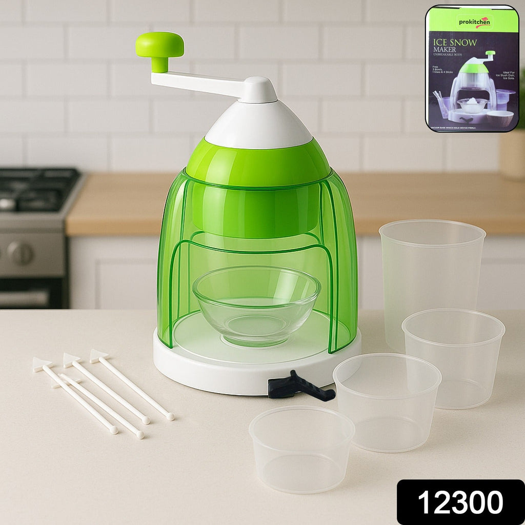 ALVENZA Manual Ice Crusher – Portable Snow Cone Maker with Hand Crank