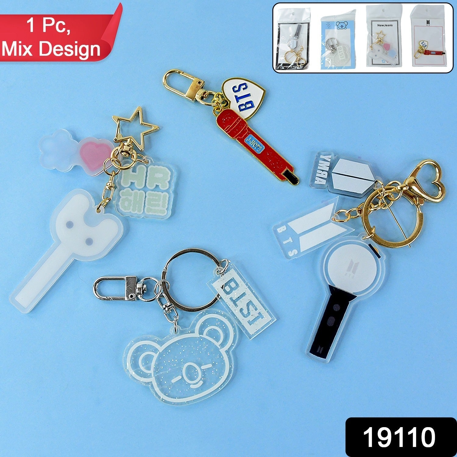 ALVENZA Acrylic Keychains – Cute & Durable Mixed Designs