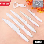 ALVENZA Marble Coated Kitchen Knife Set – 6-Piece Sharp & Stylish