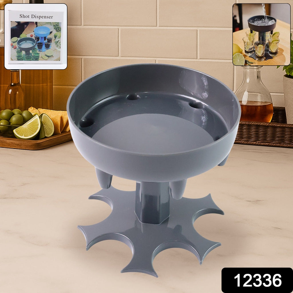 ALVENZA 6-Port Drink Dispenser Stand – Even Flow for Party Shots