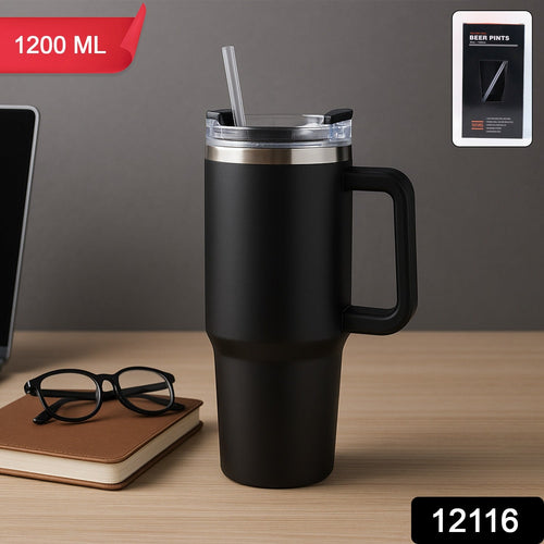 ALVENZA 1200ML Stainless Steel Vacuum Insulated Travel Mug – Durable & Spill-Resistant