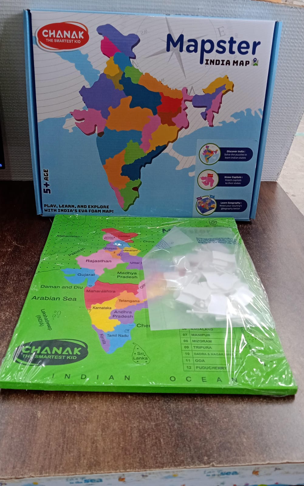 ALVENZA India Map Puzzle – Educational EVA Foam Game for Kids