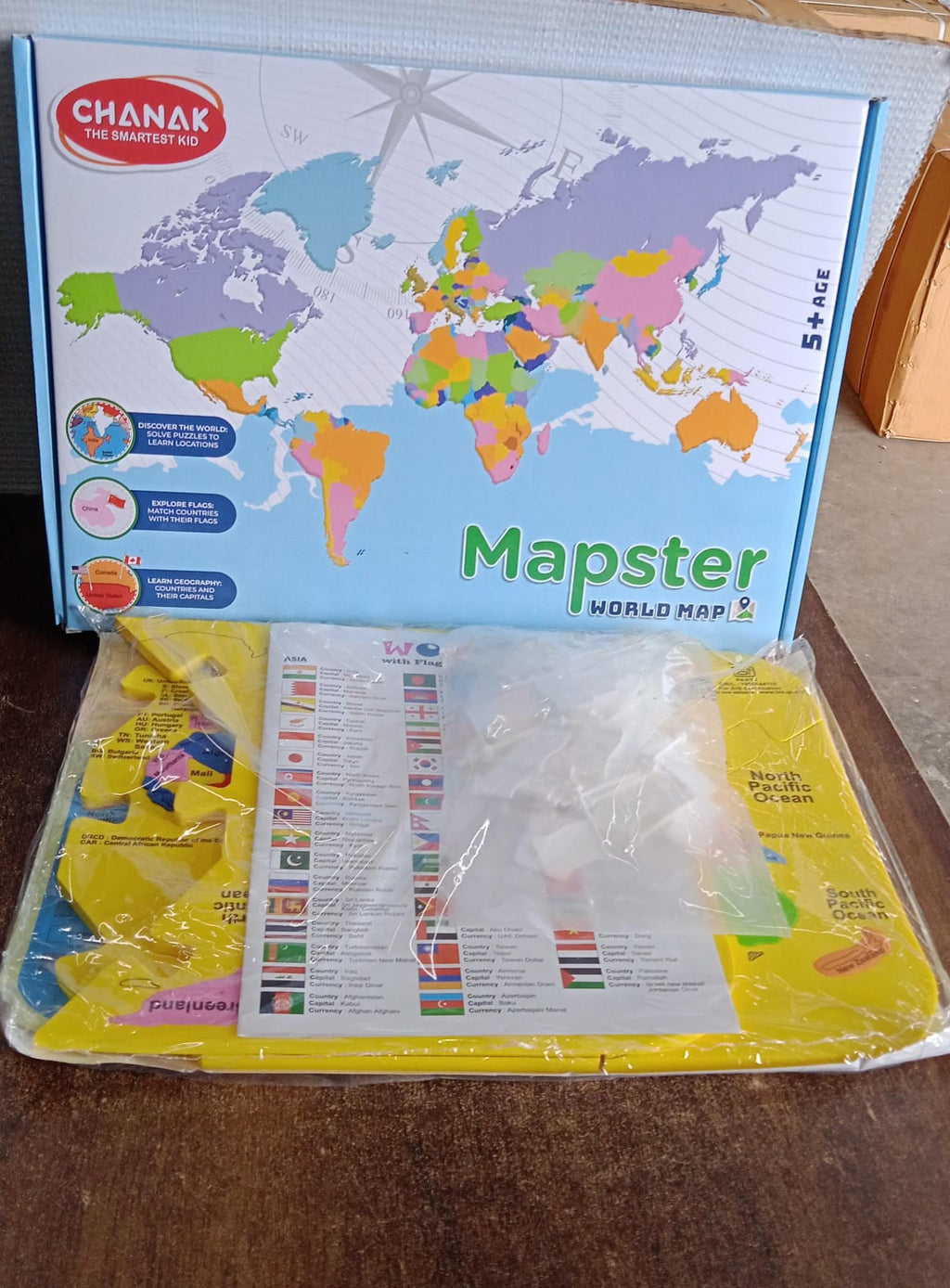 ALVENZA World Map Puzzle – Educational EVA Foam Toy for Kids 5+