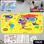 ALVENZA World Map Puzzle – Educational EVA Foam Toy for Kids 5+