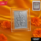 ALVENZA Lord Ganesha Silver-Plated Photo Frame – Elegant Spiritual Decor
