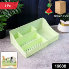Desk Organizer Storage Tray – Multi-Section Plastic Organizer