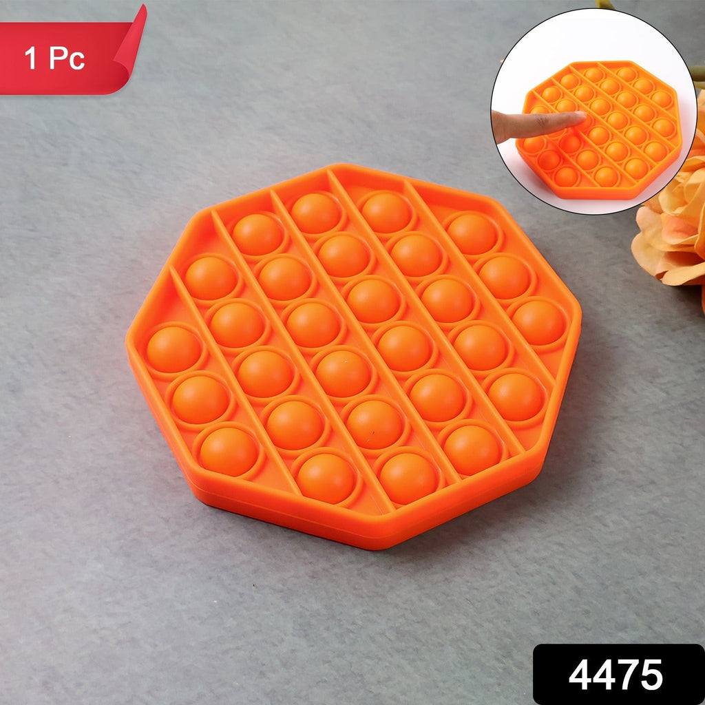 Hexagon Silicone Pop It Fidget Toy Stress Relief & Focus - Front View