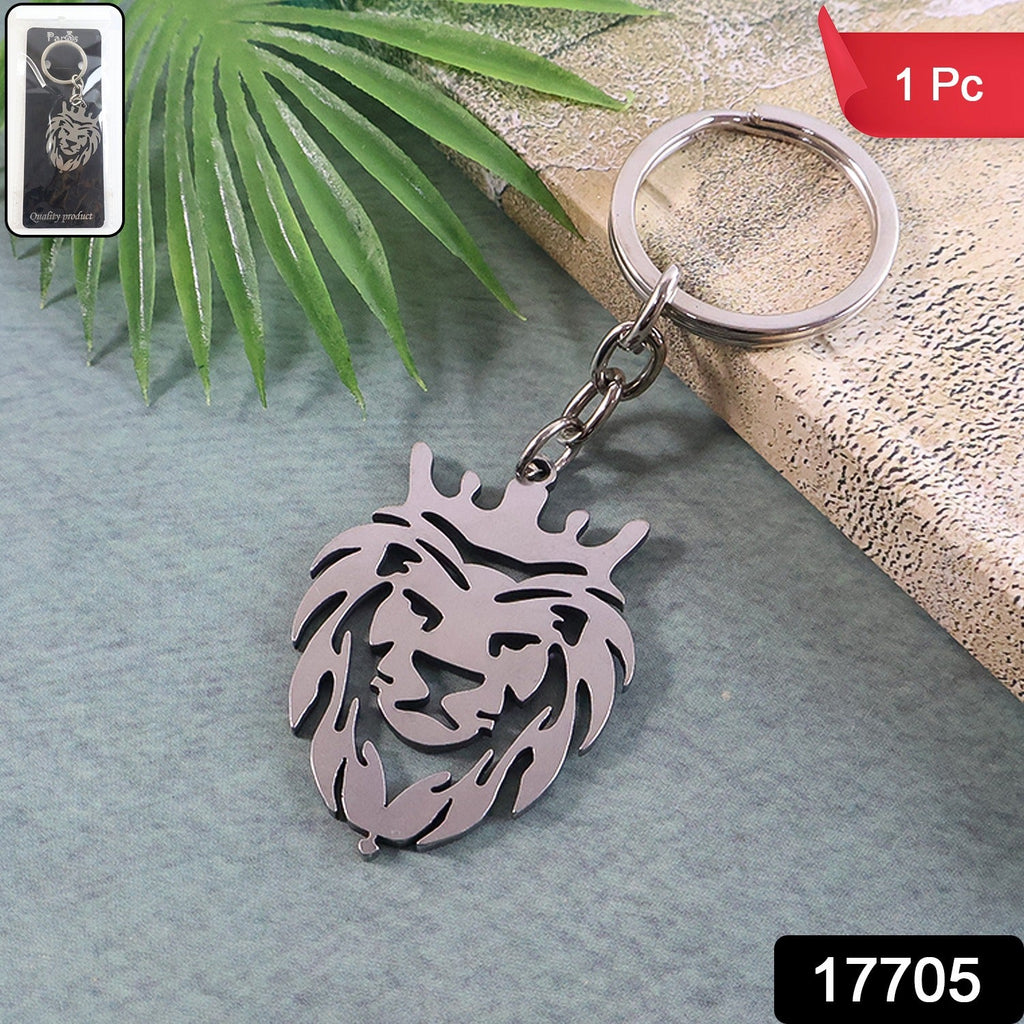 ALVENZA Lion Head Keychain – Stainless Steel Durable Crown Design