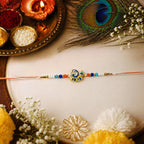ALVENZA Premium Raksha Bandhan Combo, Handcrafted Rakhi, Kumkum Dani & Gour...
