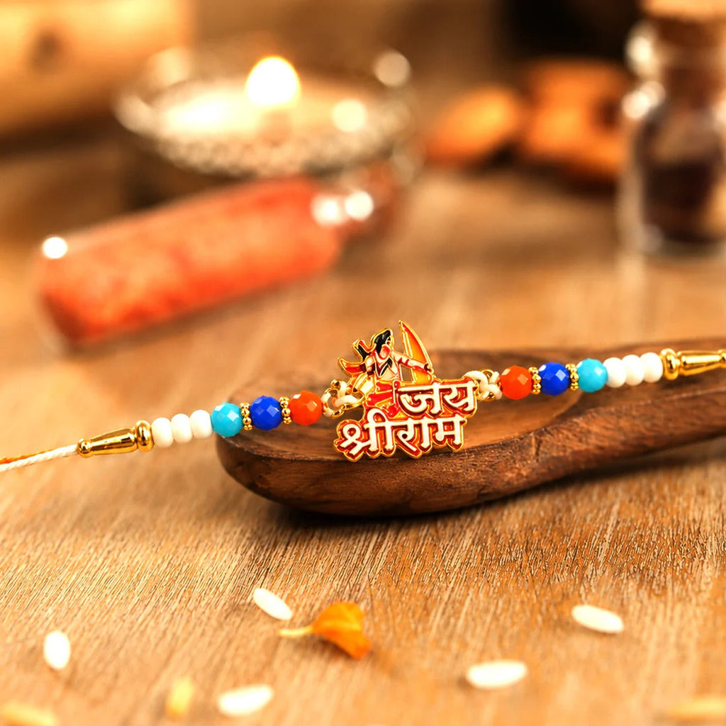 ALVENZA Premium Raksha Bandhan Combo, Handcrafted Rakhi, Kumkum Dani & Gour...