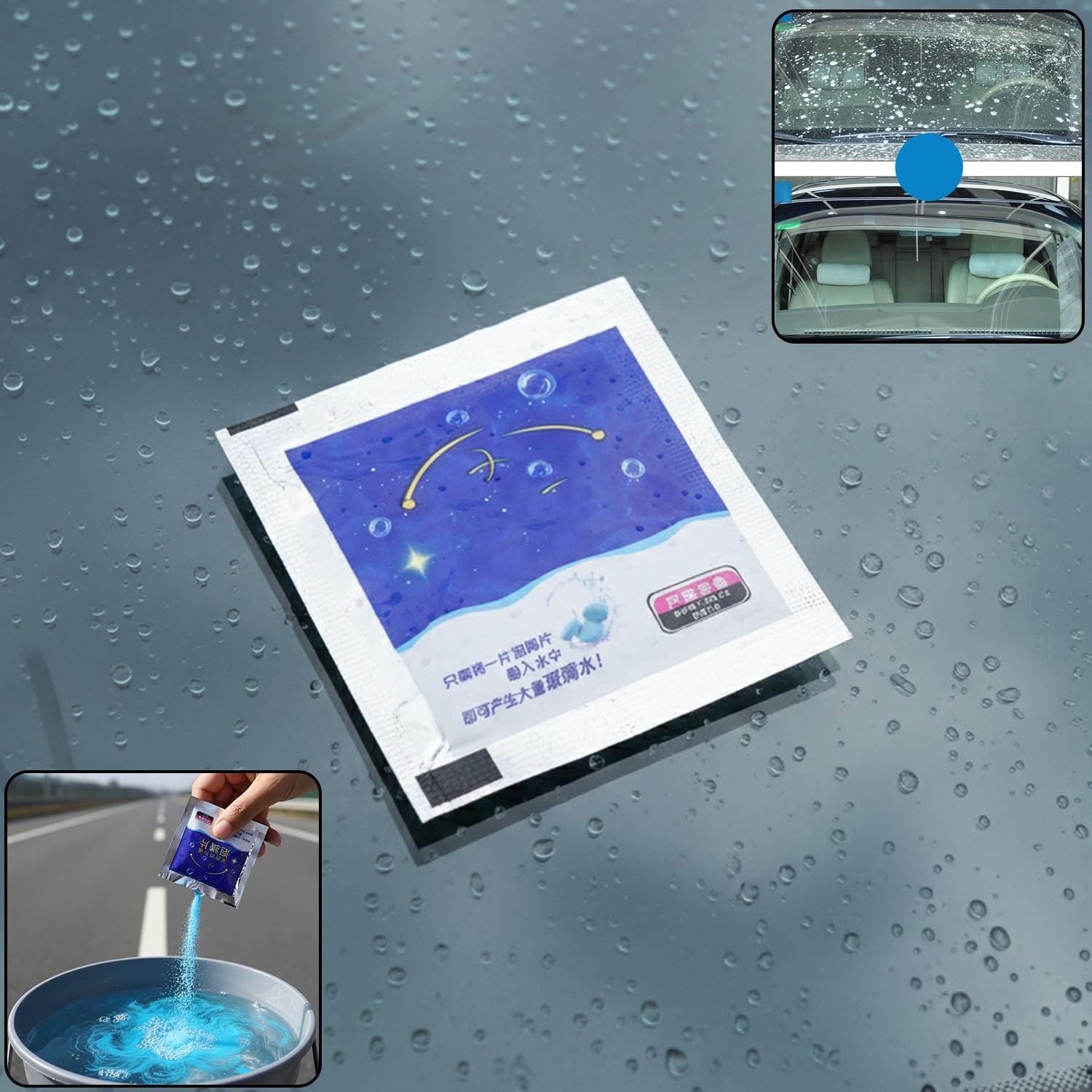 ALVENZA Car Windshield Wiper Detergent Powder – Clear, Streak-Free Glass