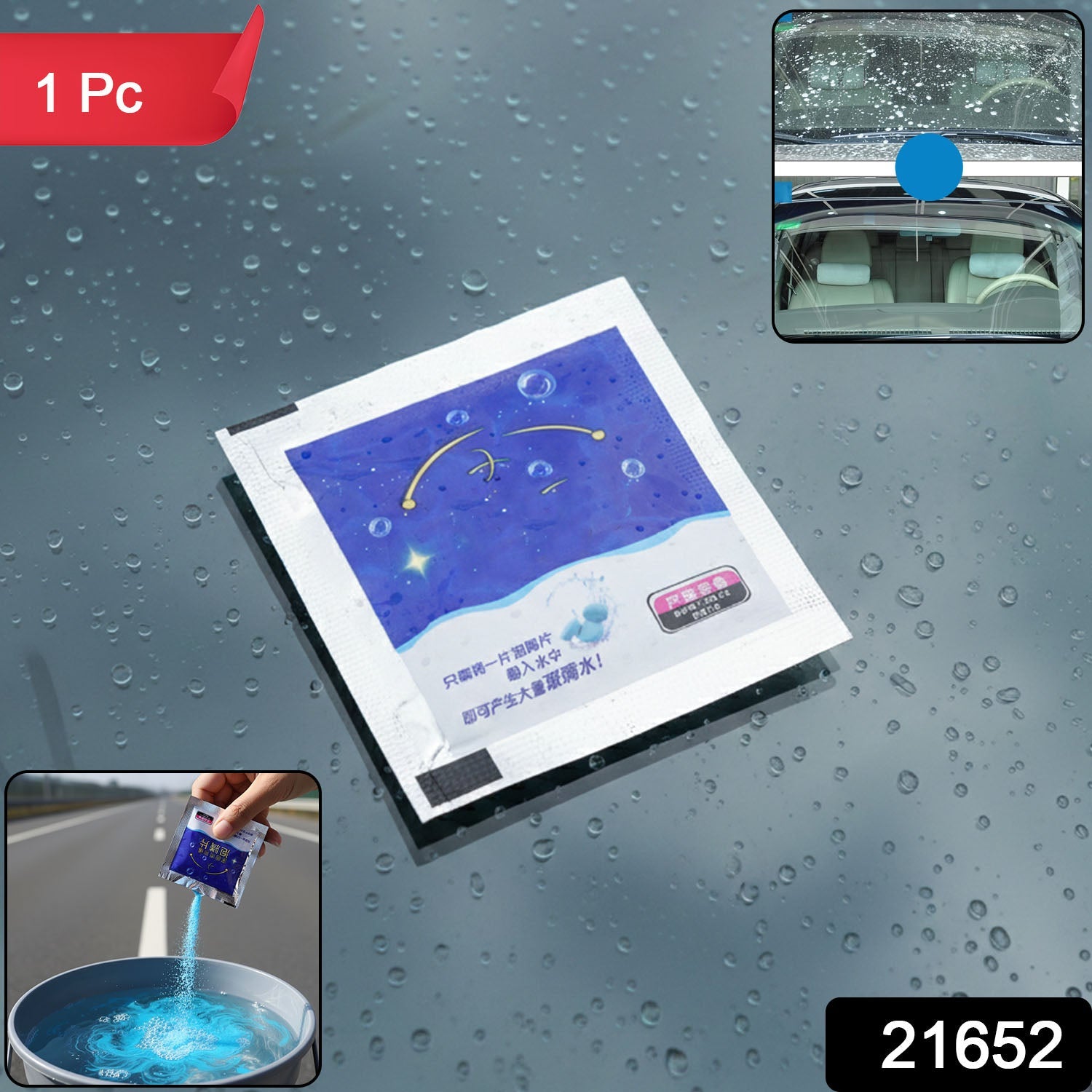 ALVENZA Car Windshield Wiper Detergent Powder – Clear, Streak-Free Glass