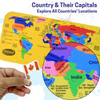 ALVENZA World Map Puzzle – Educational EVA Foam Toy for Kids 5+