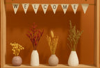 ALVENZA Decorative Ceramic Vase Set – Realistic Artificial Dried Flowers