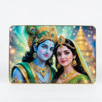 ALVENZA Radha Krishna Acrylic Photo Frame – Elegant Wall Decor for Temples