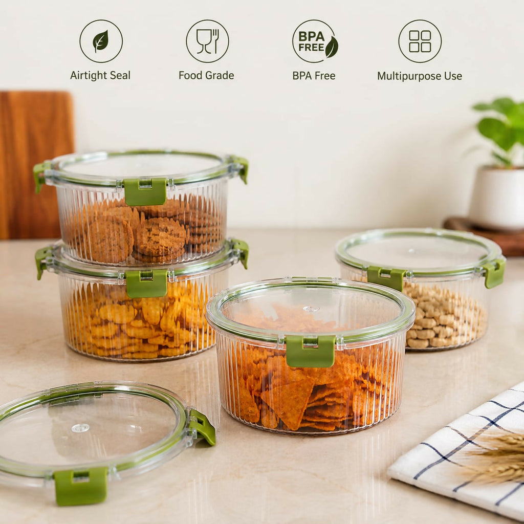 ALVENZA Food Storage Container Set – Space-Saving & Leak-Proof Design