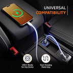 ALVENZA Car Charger Fast Charging – 125W Dual Port with Type-C & USB