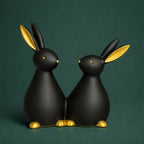 ALVENZA Rabbit Showpiece – Elegant Gold Accents & Modern Decor