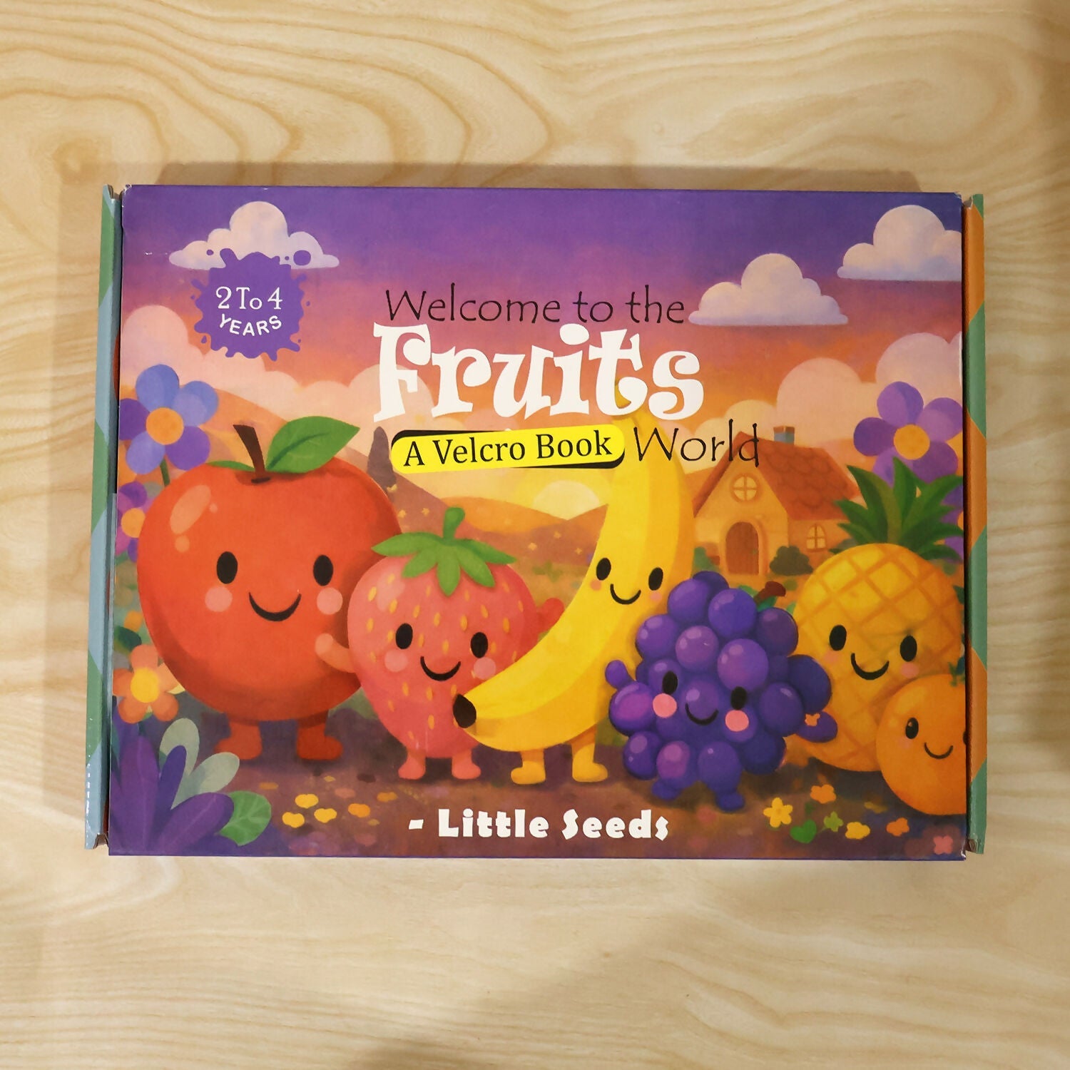 ALVENZA Velcro Kids Book – Fun Learning with Fruits for Ages 2-4