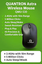 ALVENZA Wireless Mouse – Comfortable Grip with 10m Range & Long Click Life