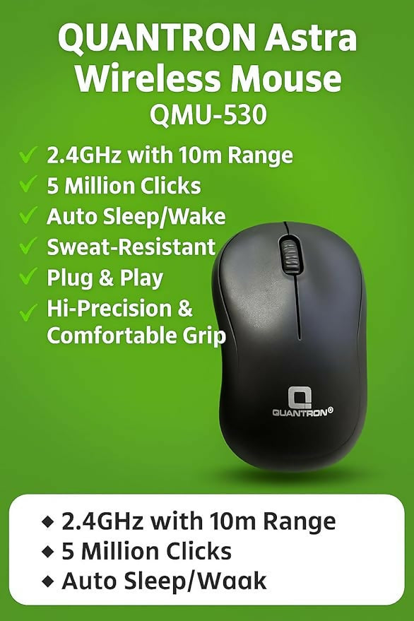 ALVENZA Wireless Mouse – Comfortable Grip with 10m Range & Long Click Life